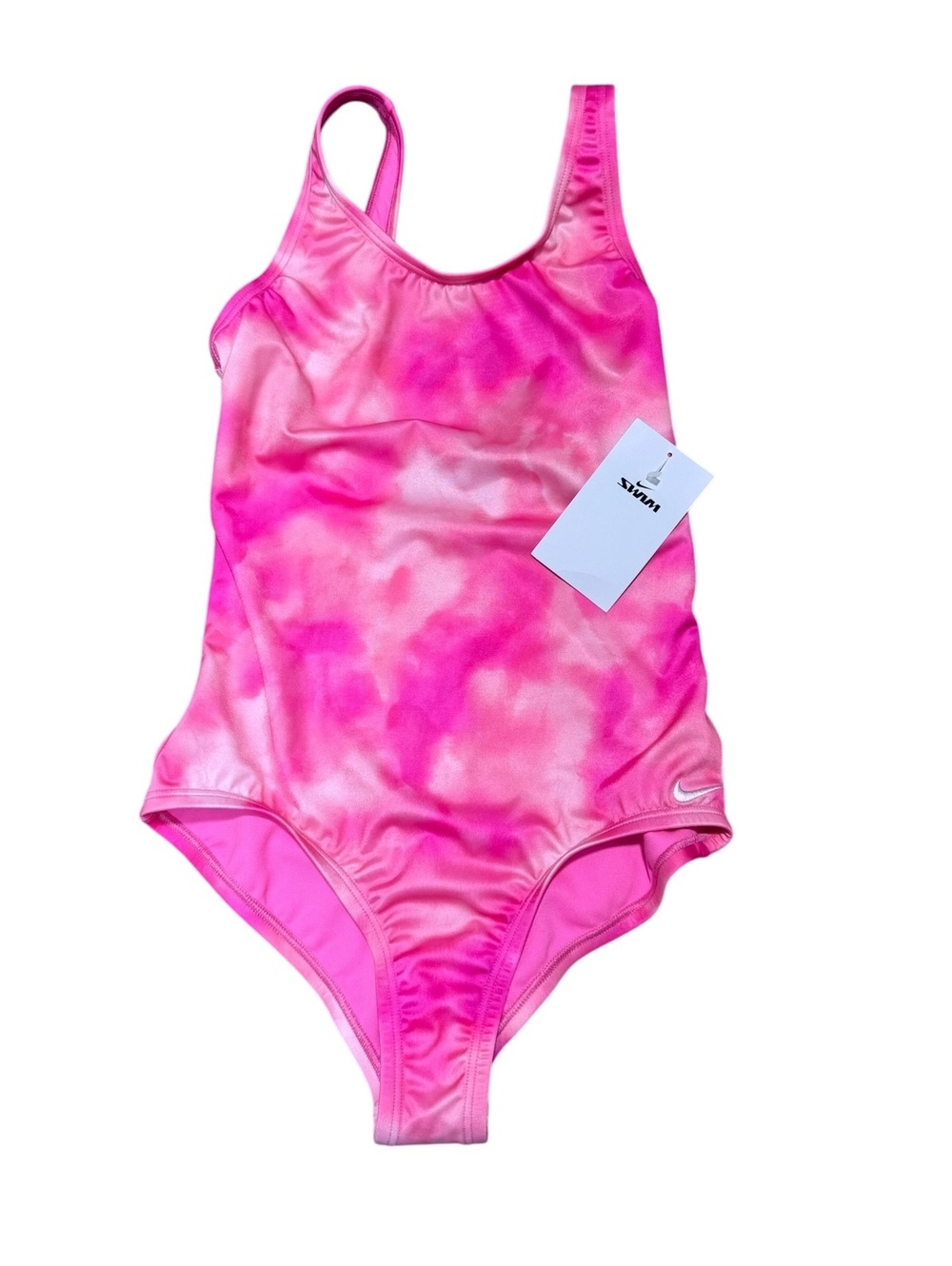 Nike Girls One Piece Swimsuit Size L Pink Tie Dye NESSG722 NWT $48